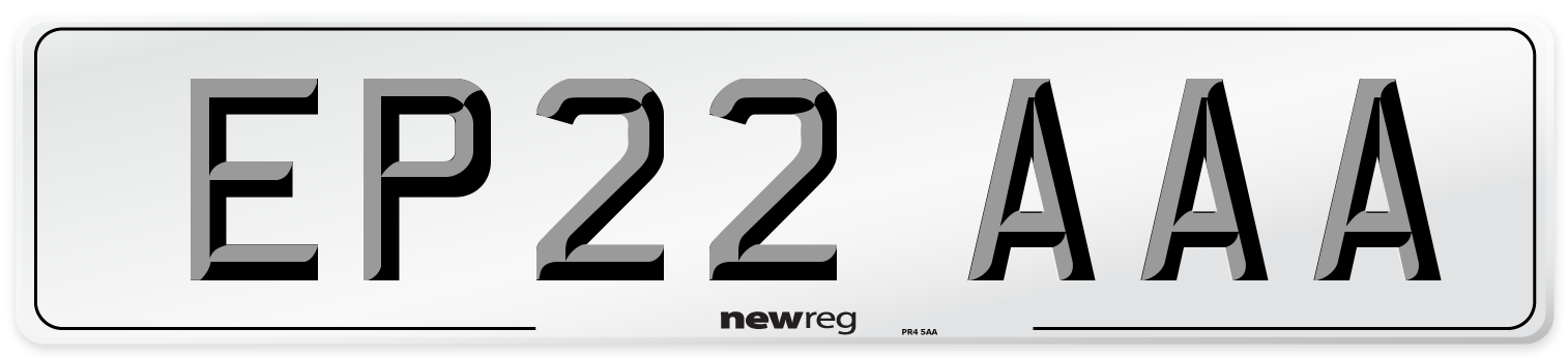 EP22 AAA Number Plate from New Reg